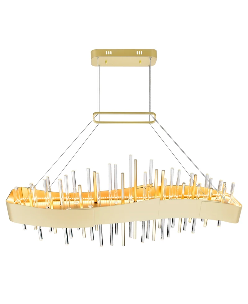 Cwi Lighting 18" Metal Millipede Led Chandelier