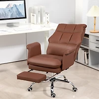 Homcom Executive Office Chair with Footrest, Ergonomic, Reclining,