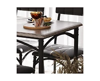 gaomon Dining Table Set for 5 Kitchen Table with 2 Upholstered Chairs and Bench 4 Pcs Rectangular Kitchen Table Set for Small Space Apartment Studio,G