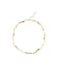 Freshwater Baroque Pearl Molten Necklace