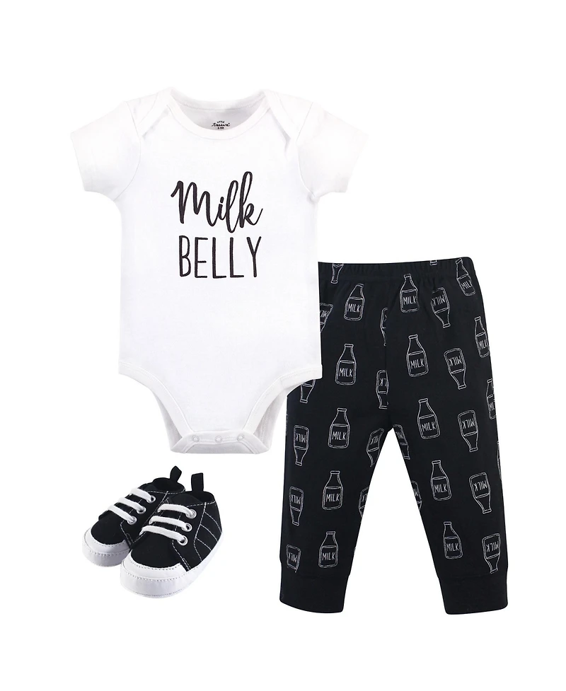 Little Treasure Baby Boys Treasure Cotton 3-Piece Layette Set with Footwear