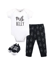 Little Treasure Baby Boys Treasure Cotton 3-Piece Layette Set with Footwear