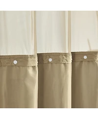 Awesome Home Cotton Blend Soft Waffle Weave Shower Curtain with Snap Liner