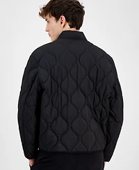 Hugo by Boss Men's Boho2421 Slim-Fit Onion-Quilted Bomber Jacket