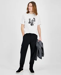 Hugo by Hugo Boss Men's Short Sleeve Crewneck Chess Graphic T-Shirt