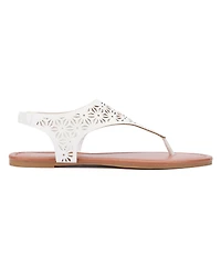 New York & Company Women's Nikki Hooded Perforated Thong Sandal