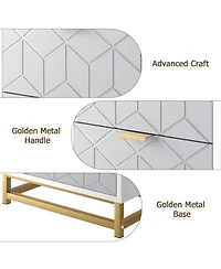 gaomon Grey Dresser for Bedroom, 6 Drawer Dresser with Metal Legs, Wood Dresser Chest Organizer with Wide Storage