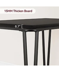 gaomon Dining Table for 2, Small Square kitchen Dinner Table Set for 2,Space Saving Wood Modern Dinette With Upholstered,3 Piece