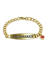 Bling Jewelry Pacemaker Medical Identification Id Bracelet Miami Cuban Link Chain Gold 2 Tone Stainless