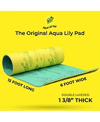 Aqua Lily Pad 15 Foot Original Water Playground Floating Foam Island, Yellow
