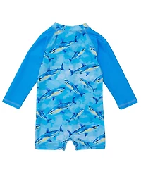 Snapper Rock Baby Boys Jawsome Waves Ls Sunsuit