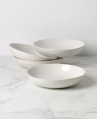 Lenox French Perle Groove Dinner Bowls, Set of 4