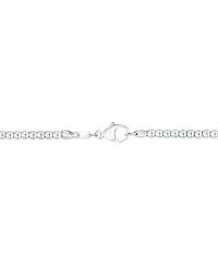 Diamond Pave Heart Beaded Chain 18" Pendant Necklace (1/4 ct. t.w.) in Sterling Silver