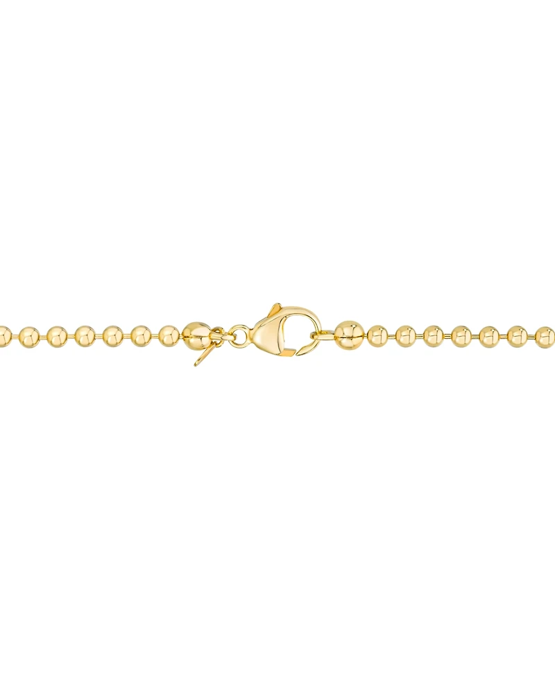 Diamond Interlocking Circle Bead Link 18" Collar Necklace (1/5 ct. t.w.) in 14k Gold-Plated Sterling Silver