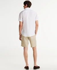 Tommy Hilfiger Men's Short-Sleeve Pigment-Dyed Linen Button-Front Shirt