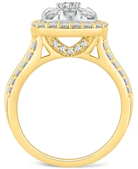 Diamond Square Cluster Engagement Ring (1-1/2 ct. t.w.) in 14k Gold