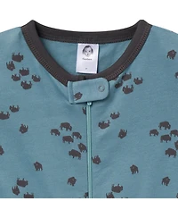 Gerber Baby Girls Snug Fit Footless Pajamas, 3-Pack, Moose & Trees