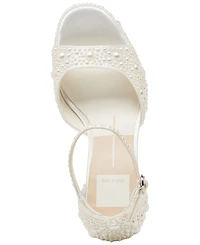 Dolce Vita Women's Pandro Pearl Two-Piece Platform Dress Sandals