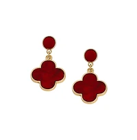 Sohi Women's The Clover Drop Earrings