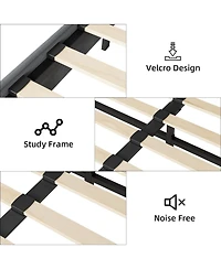 gaomon Queen Bed Frame, Metal Bed Frame with Removable Pillow Back, Platform Bed Frame with Wood Slat Support