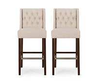 Set of 2 Counter Height Bar Stool with Backrest,Bar Chairs for Kitchen Island or Home Bar-The Pop