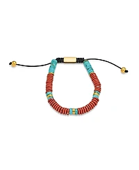 Bling Jewelry Boho Natural Stones Chakra Stacking Bolo Bracelet Gold Plated Stainless Steel Spacers Rondel Tube Beads Adjustable