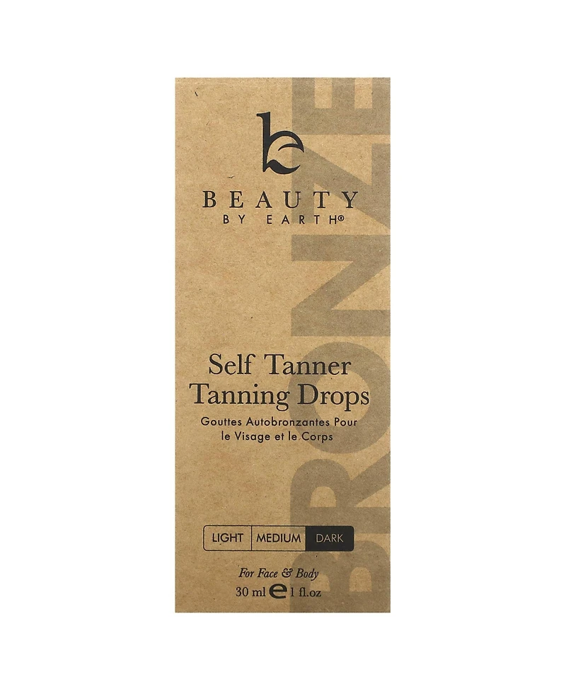 Beauty By Earth Self Tanning Drops - Face Tanner Drops Ultra Dark - Bronzer Drops