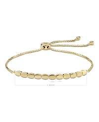 Devata Hexagon Link Box Chain Slider Bolo Bracelet in 14K Gold, Fits 6.0 in to 8.0 in wrist, approx. 4.7 grams