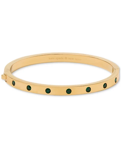 Kate Spade New York Gold-Tone Stainless Steel Color Cubic Zirconia Bangle Bracelet