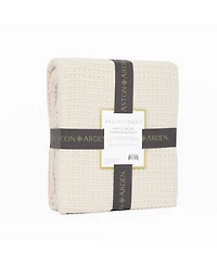 Haryana Luxury Waffle Weave Cotton Bed Blanket, Queen 90x90 in. (Color Options), Warm Blanket for Bedrooms