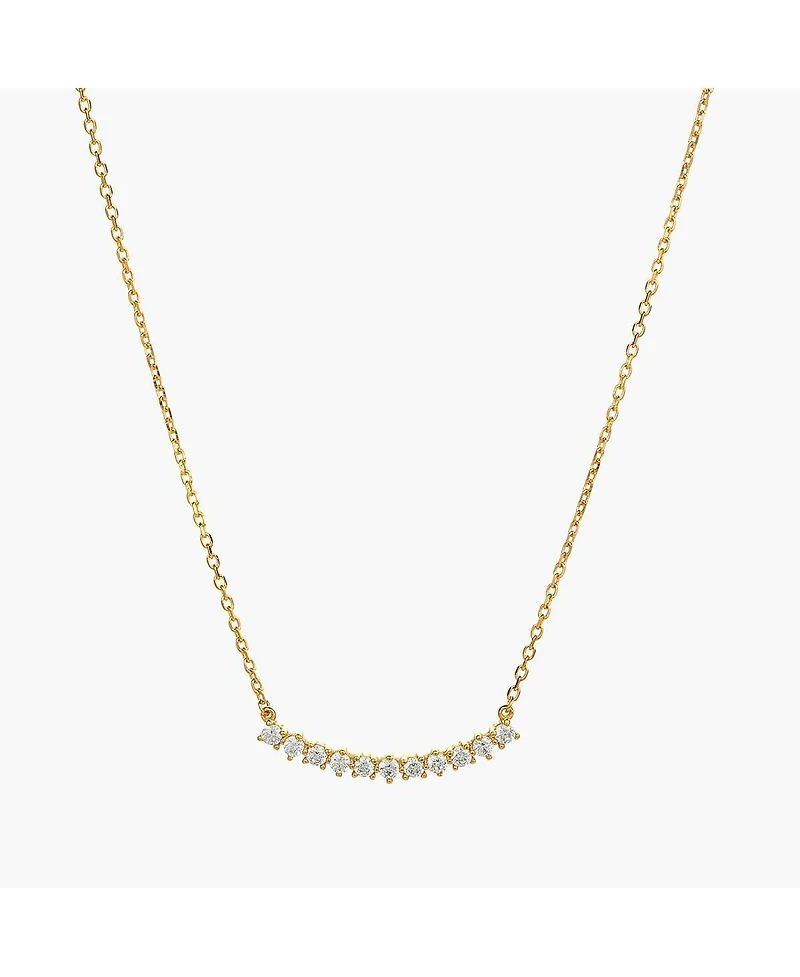 Sterling Silver 18k Gold Plated Josephine Tennis Necklace – Trending for Summer, Beach Vibes