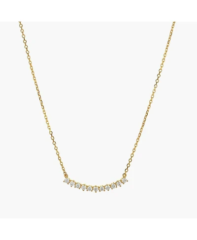 Sterling Silver 18k Gold Plated Josephine Tennis Necklace – Trending for Summer, Beach Vibes
