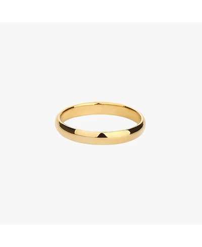 Sterling Silver 18k Gold Plated Ingrid Classic Band Ring Size 7 – Warm Weather Style, Simple Sophistication, Everyday Wear'