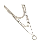 Sohi Women's The Halo Snakechain Multi-Layer Necklace