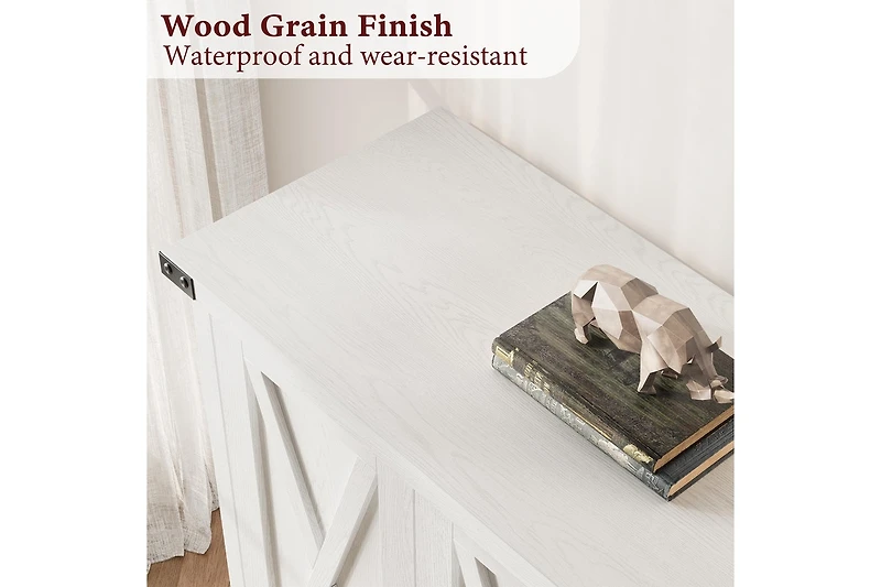 gaomon Buffet Cabinet Farmhouse Storage Cabinet with Doors and Shelves, Buffets and Sideboards Entryway Cabinet with Storage Accent Console Cabinet fo