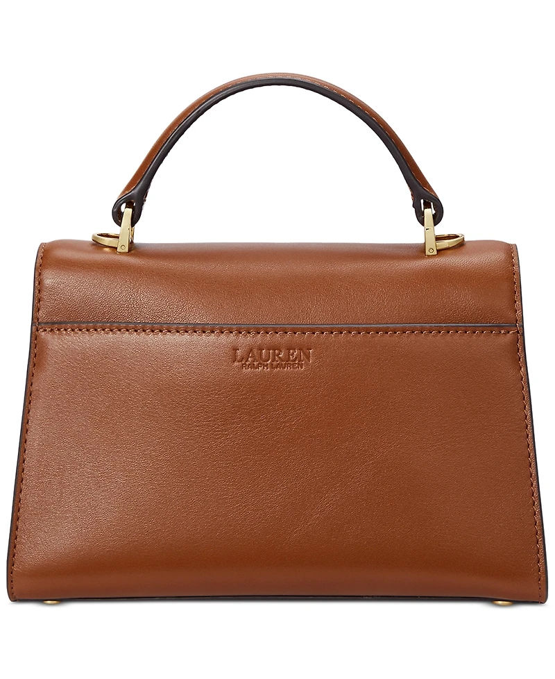 Lauren Ralph Leather Small Farrah Satchel