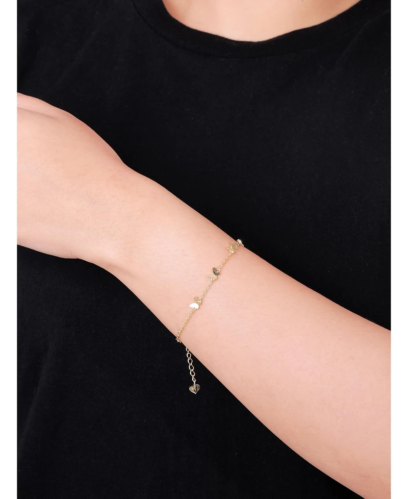 Devata Butterfly Chain Bracelet in 14K Gold, 6.5 in adj to 7.5 in, approx. 2.9 grams