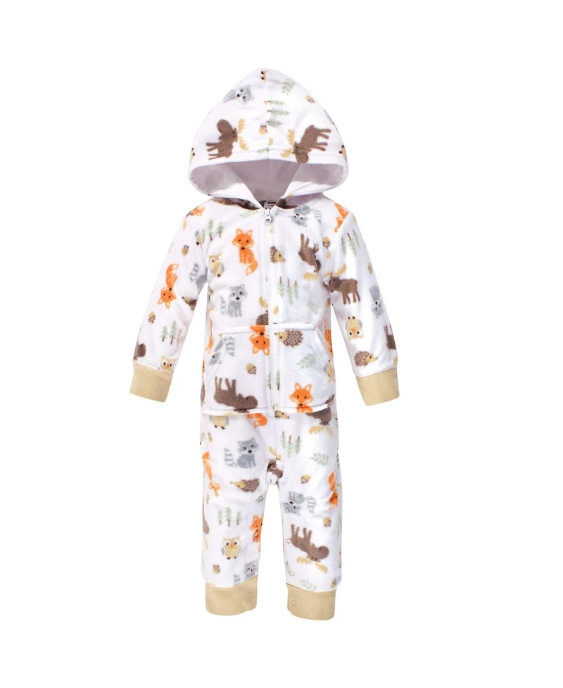 Hudson Baby Boys Fleece Jumpsuits, Coveralls, and Playsuits 2pk, Forest Moose, 18-24 Months
