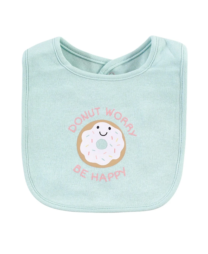 Hudson Baby Infant Girl Cotton Bibs, Veggies, One Size