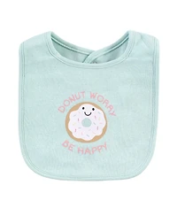Hudson Baby Infant Girl Cotton Bibs, Veggies, One Size