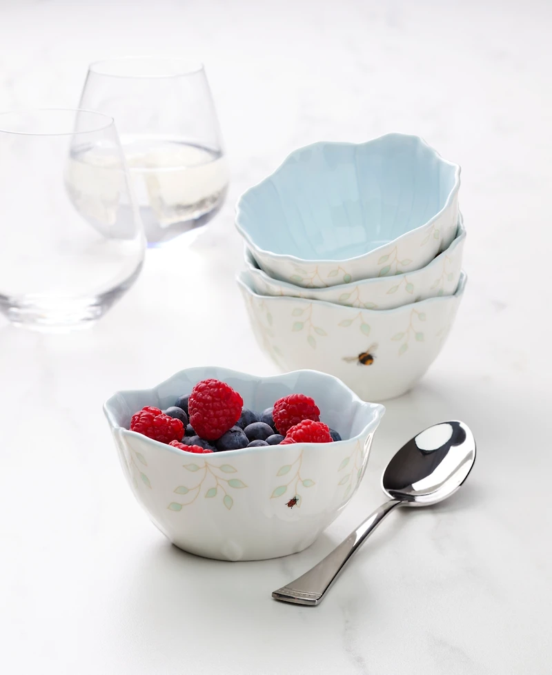 Lenox Butterfly Meadow Floral Dessert Bowls, Set of 4