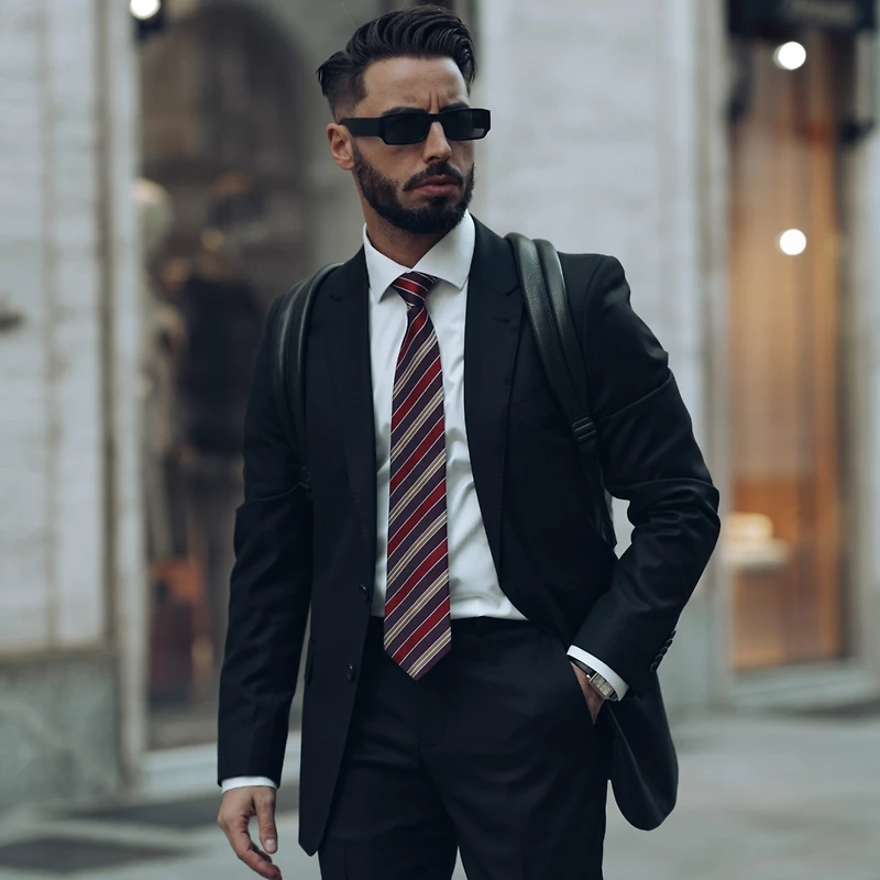 Elizabetta Men's Vesuvio - Silk Jacquard Tie for Men