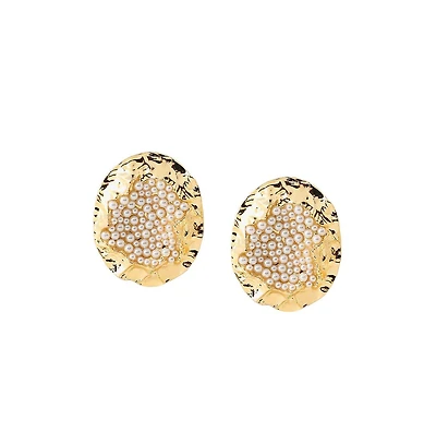 Sohi Women's The Lilypad Drop Earrings