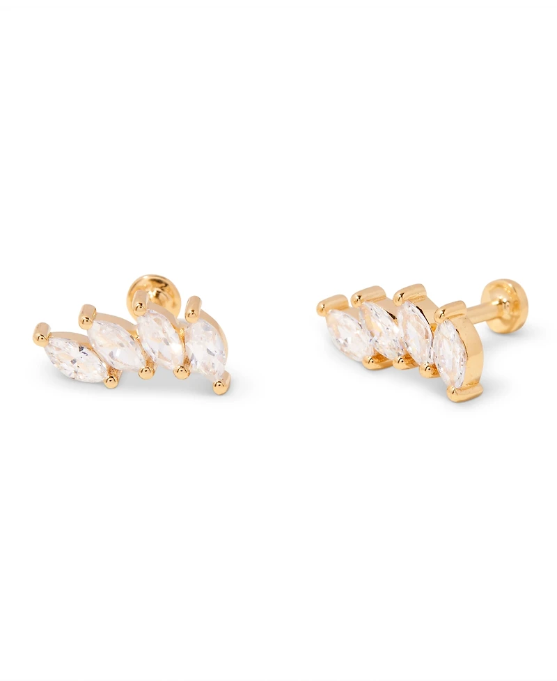 brook & york Zola Four Marquise Flat Back Earring