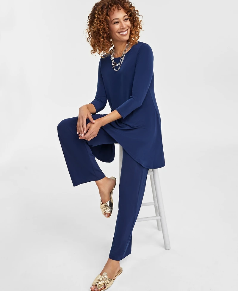 Jm Collection Women's Wide-Leg Pull-On Pants, Regular & Short Lengths, Created for Macy's