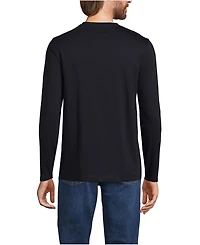 Lands' End Men's Long Sleeve Cotton Supima Henley