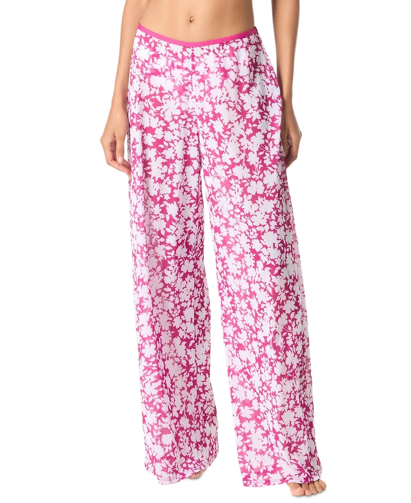 Michael Michael Kors Women's Floral Print Cover-Up Pants