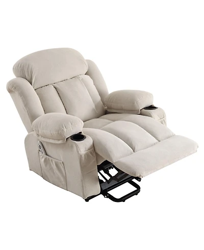 Power Lift Recliner Chair with Heat and Massage Electric Fabric for Elderly