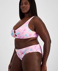 Salt + Cove Plus Tie-Dyed Bikini Top, Created for Macy's