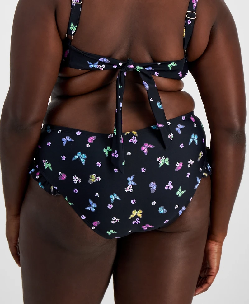 Salt + Cove Plus Ruffled Butterfly-Print Swim Bottoms, Created for Macy's